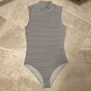 H&M Black and White Striped BodySuit. Size: Small
